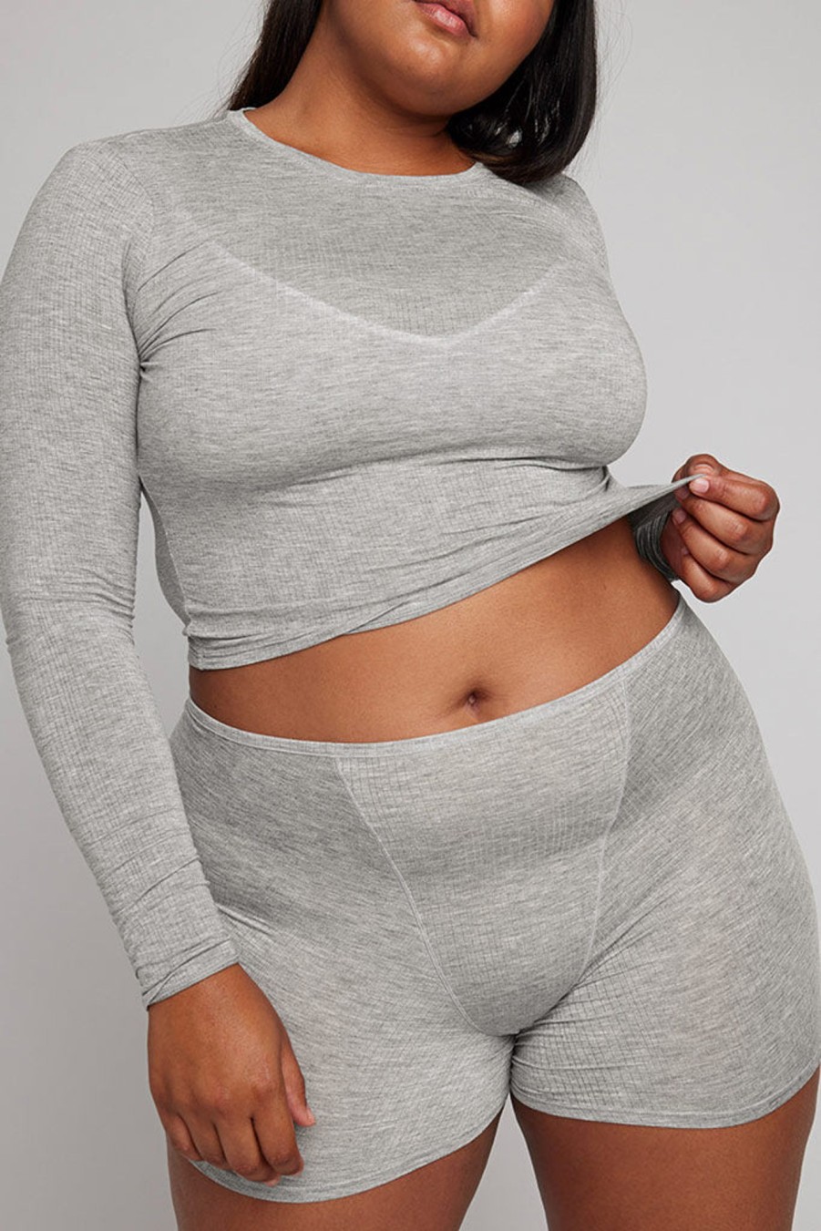 Whipped Negative Underwear | Whipped Baby Long Sleeve Heather Grey