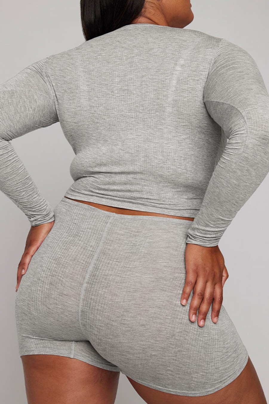 Whipped Negative Underwear | Whipped Baby Long Sleeve Heather Grey