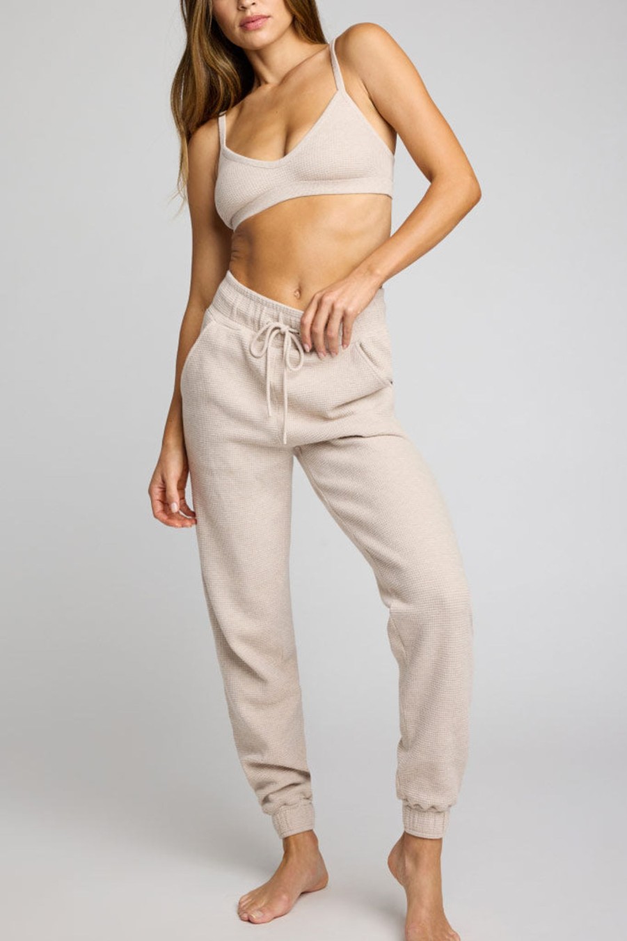 Lounge Negative Underwear | Waffle Knit Jogger Sand