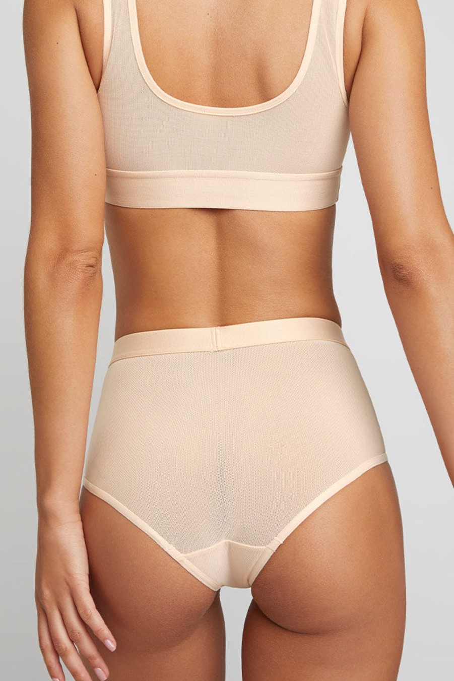 Underwear Negative Underwear | Sieve High-Waist Brief Peach