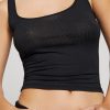 Lounge Negative Underwear | Whipped Cropped A-Top Black